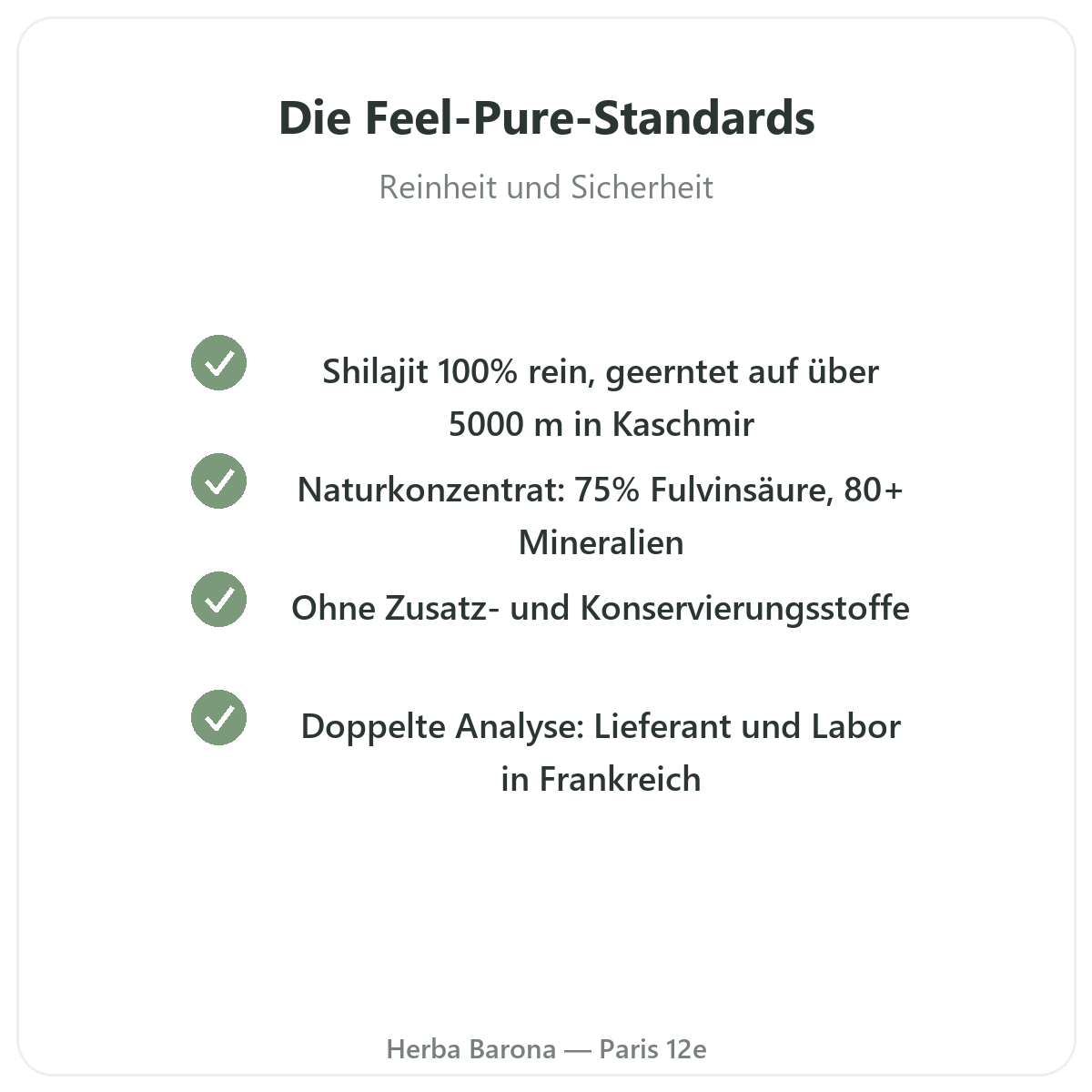 Feel Pure Paris - Qualitätsversprechen bei Herba Barona Paris 12e