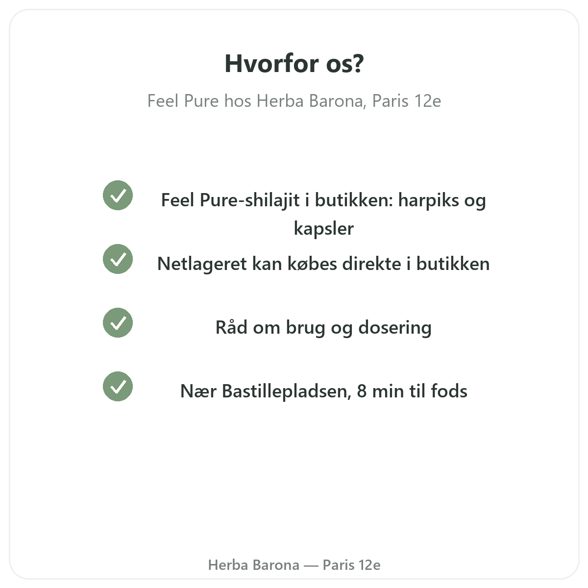 Hvorfor købe Feel Pure i Paris hos Herba Barona Paris 12