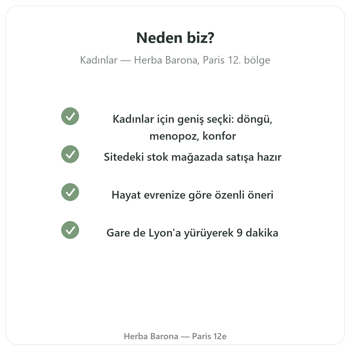 Paris’te kadın takviyeleri neden Herba Barona’dan alınmalı - Paris 12. bölge