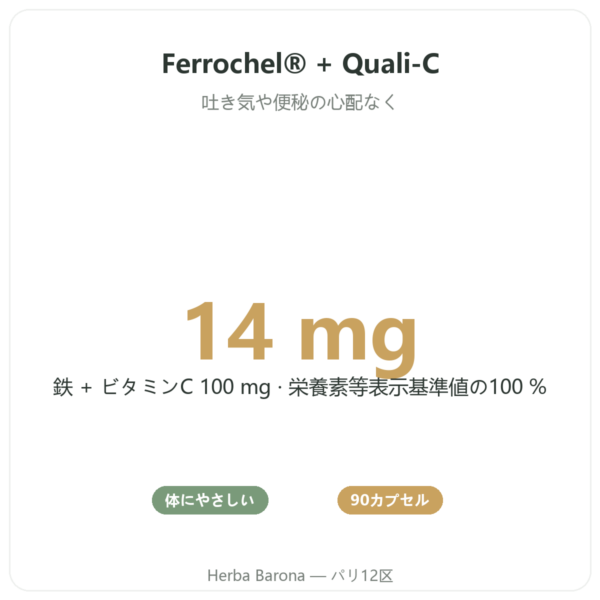 鉄ビスグリシネート – Novoma – 90カプセル benefits and key facts Paris Herba Barona
