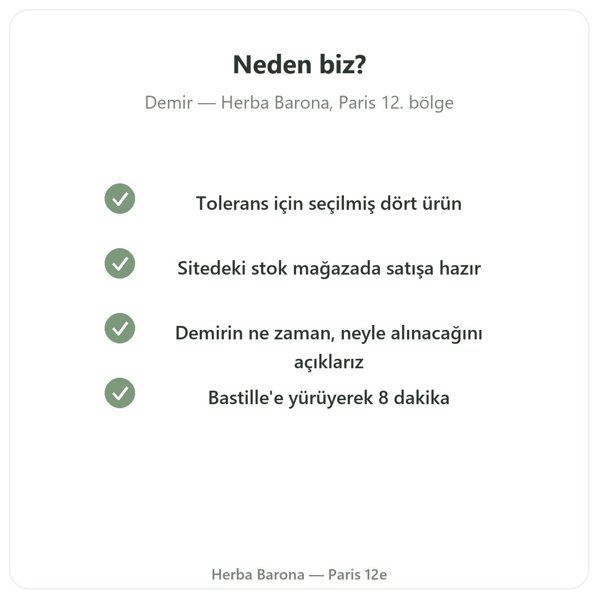 Paris’te demiri neden Herba Barona Paris 12. bölgeden almalı