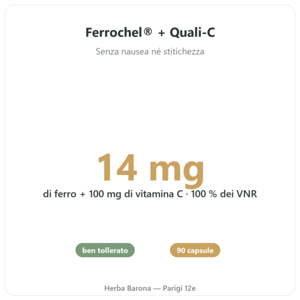 Ferro Bisglicinato – Novoma – 90 capsule benefici e dati chiave Paris Herba Barona