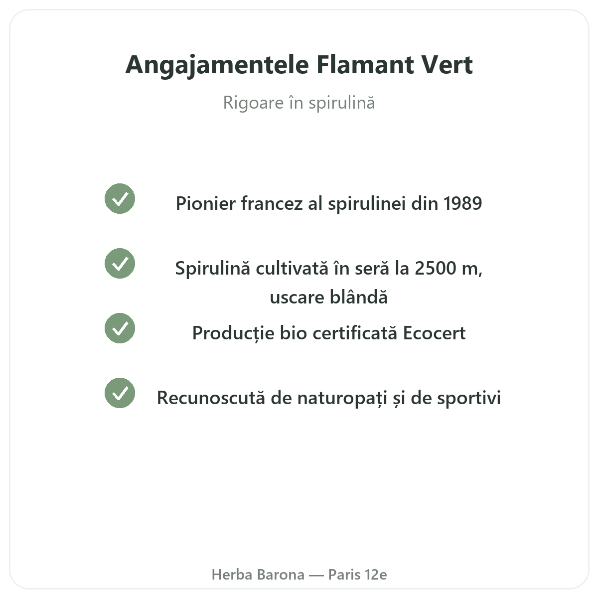 Flamant Vert Paris - angajamente de calitate la Herba Barona Paris, arondismentul 12