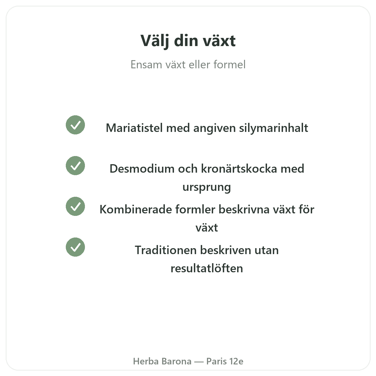 Levertillskott - viktiga aktiva ämnen att välja hos Herba Barona Paris 12e