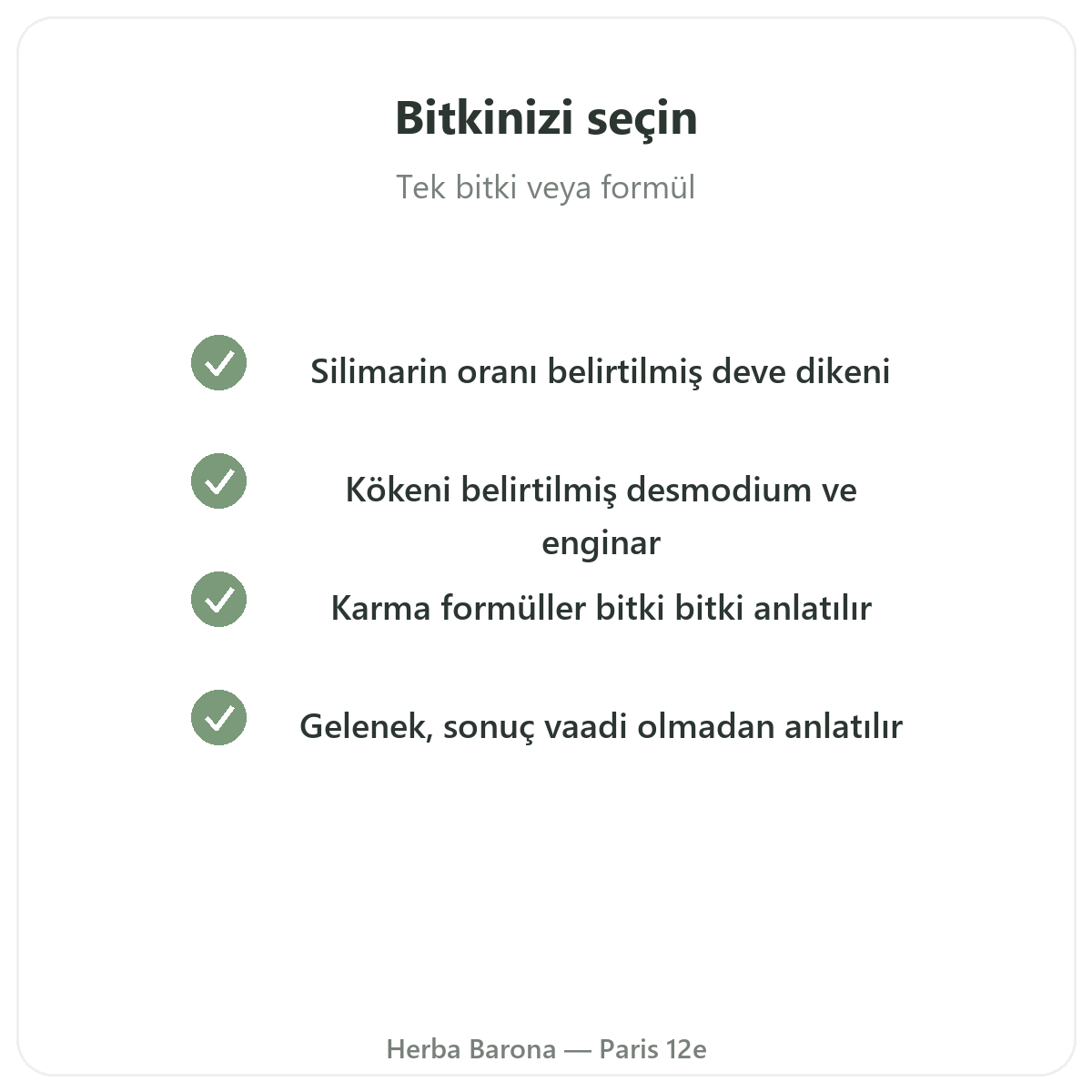 Karaciğer takviyeleri - Herba Barona Paris 12. bölgede seçilecek temel aktif maddeler