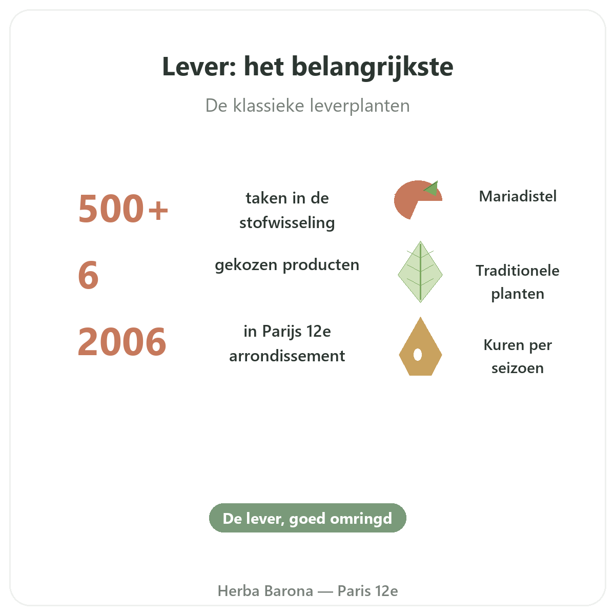 Complements foie en bref - chiffres cles chez Herba Barona Paris 12e