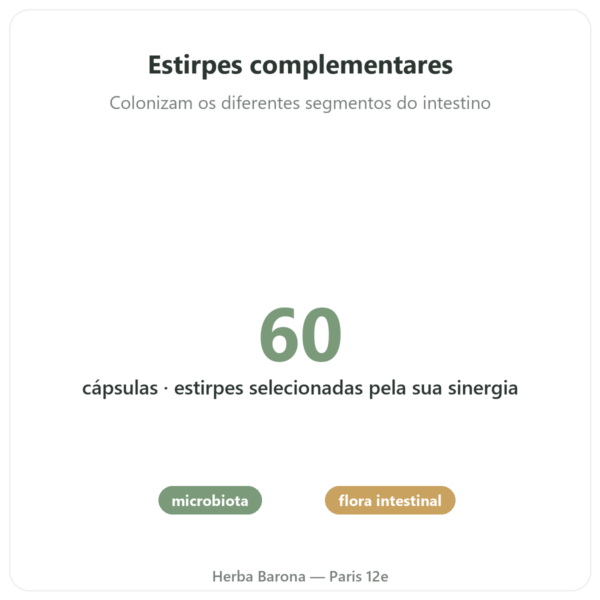 Fórmula Probio Novoma 60 cápsulas benefícios e dados principais Paris Herba Barona