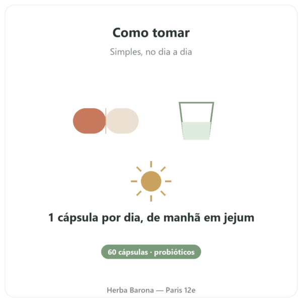 Fórmula Probio Novoma 60 cápsulas qualidade Paris Herba Barona