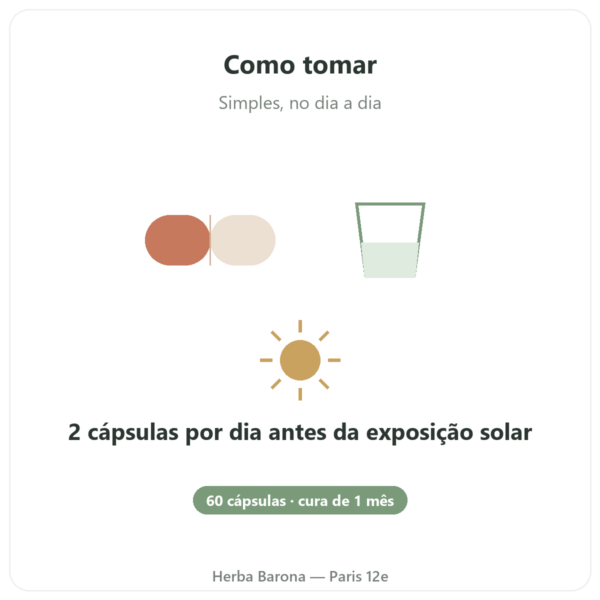 Fórmula Solar Novoma 60 cápsulas qualidade Paris Herba Barona
