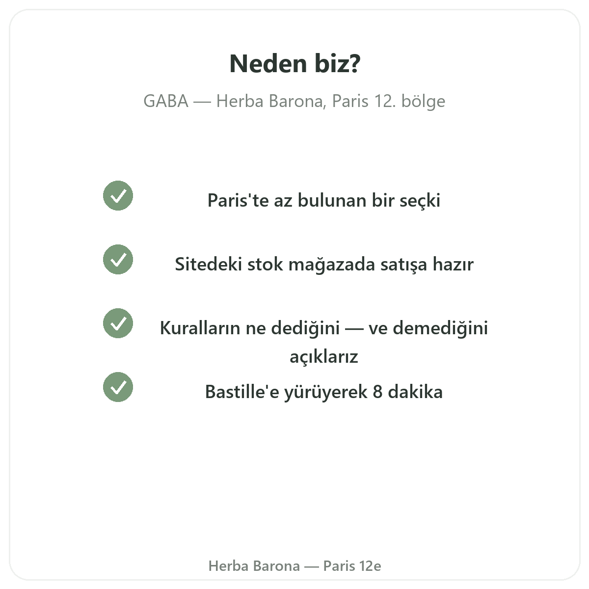 Paris’te Herba Barona Paris 12. bölge’den neden GABA almalısınız