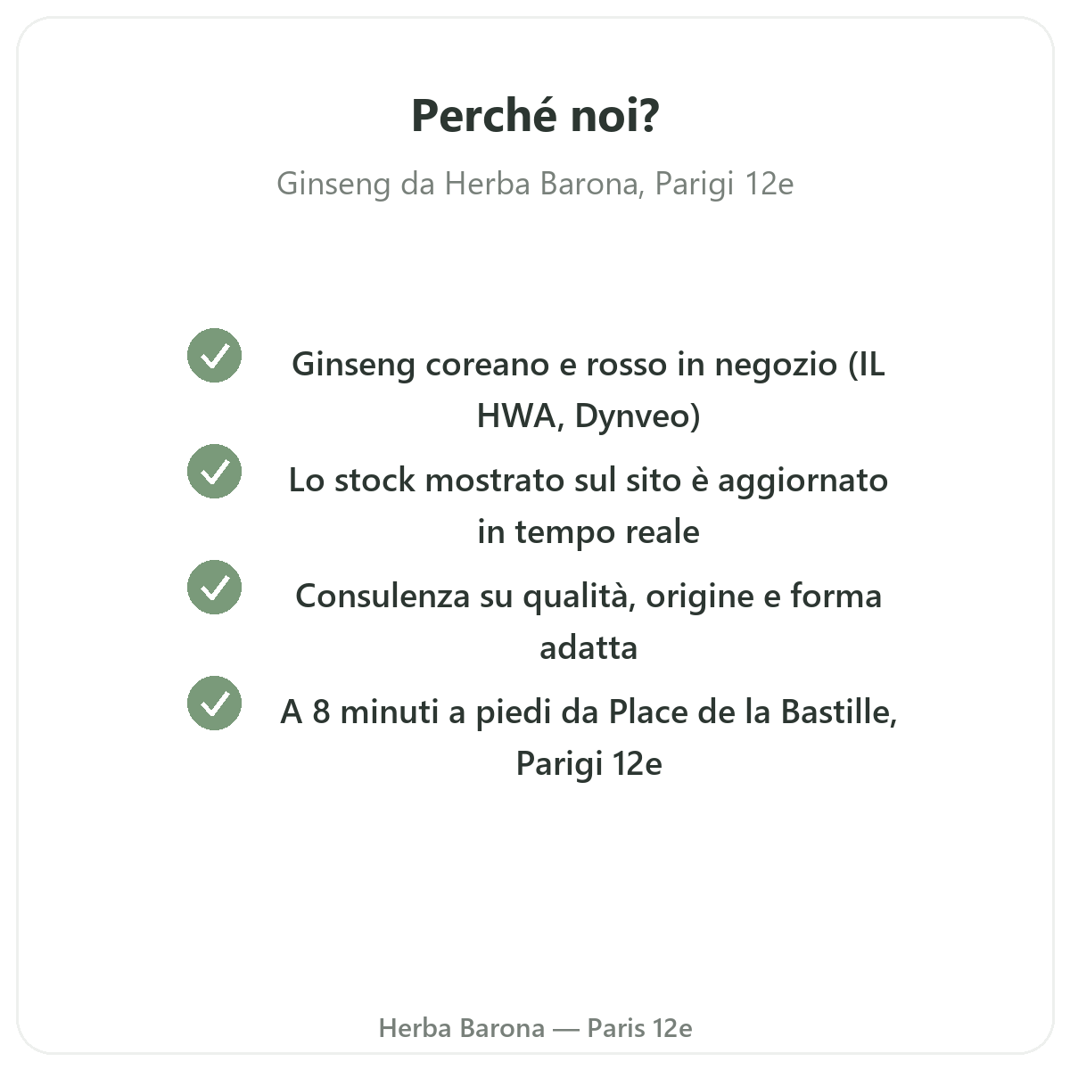 Perché acquistare il Ginseng coreano rosso Parigi a Parigi da Herba Barona Parigi 12e