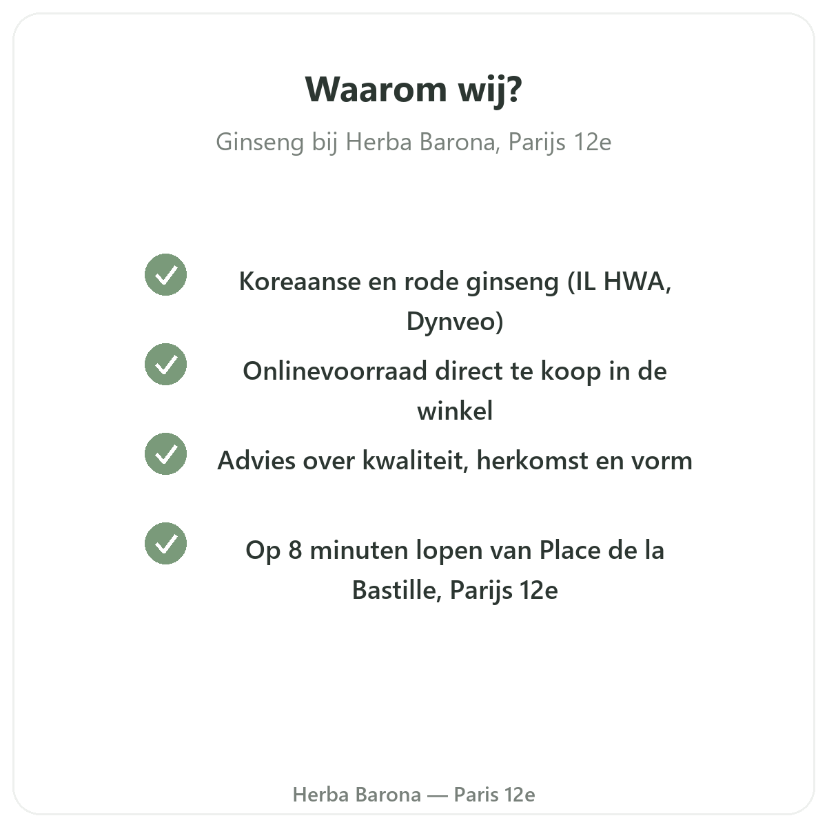 Waarom rode Koreaanse ginseng kopen in Parijs bij Herba Barona Parijs 12e