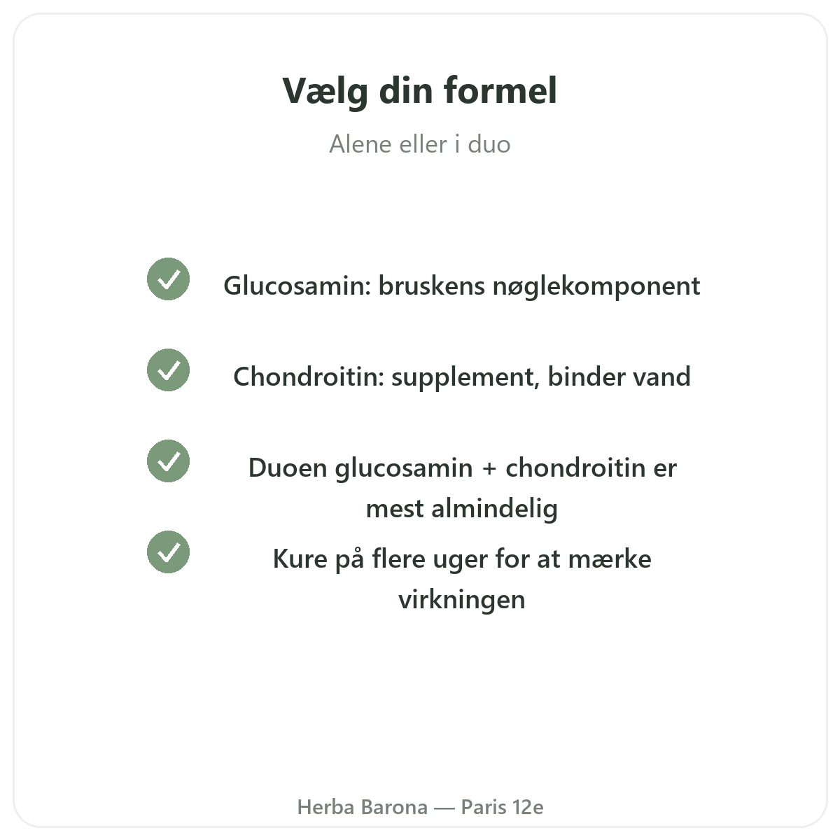 Glukosamin chondroitin Paris - kvalitetsløfter hos Herba Barona Paris 12
