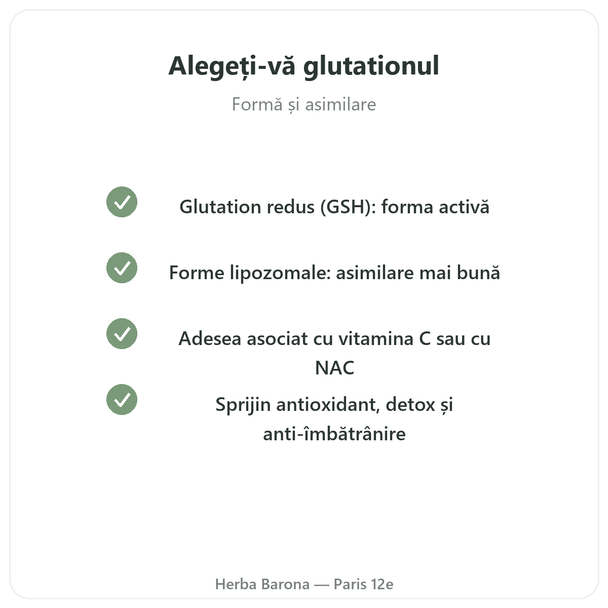 Glutation Paris - angajamente de calitate la Herba Barona Paris, arondismentul 12
