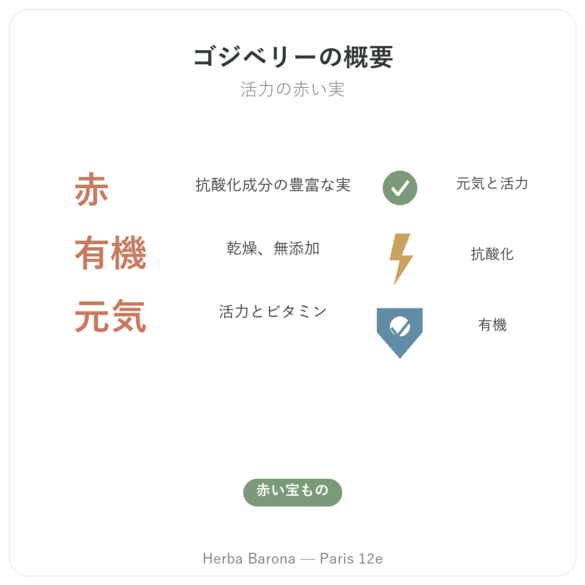 ゴジ パリ 概要 — Herba Barona パリ12区の主要データ