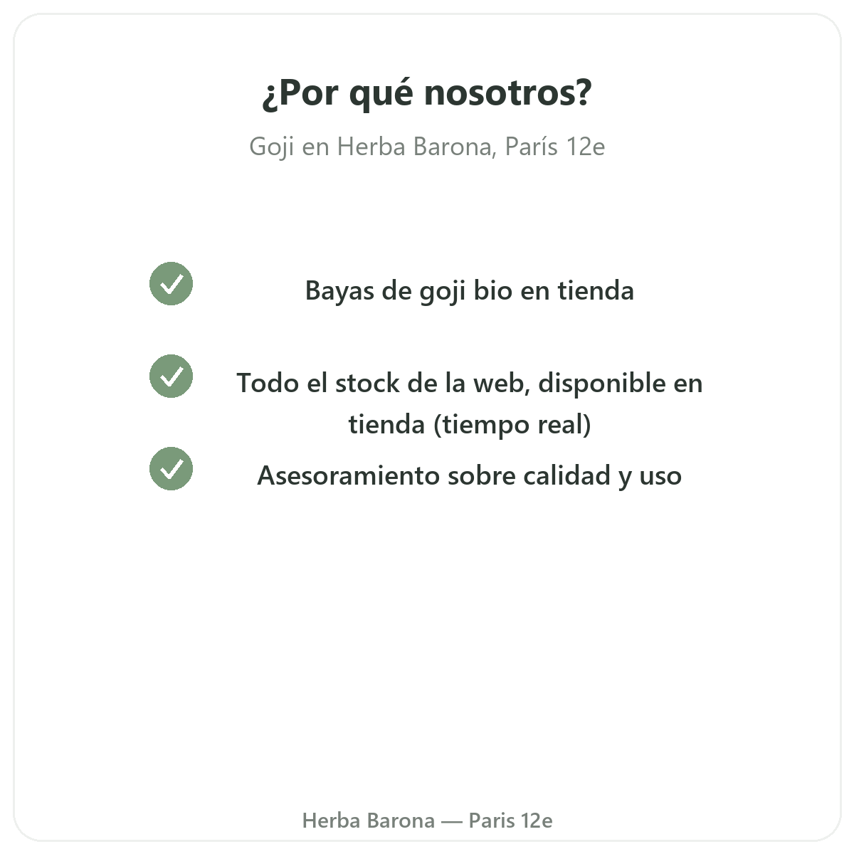 Por qué comprar Goji en París en Herba Barona París 12e