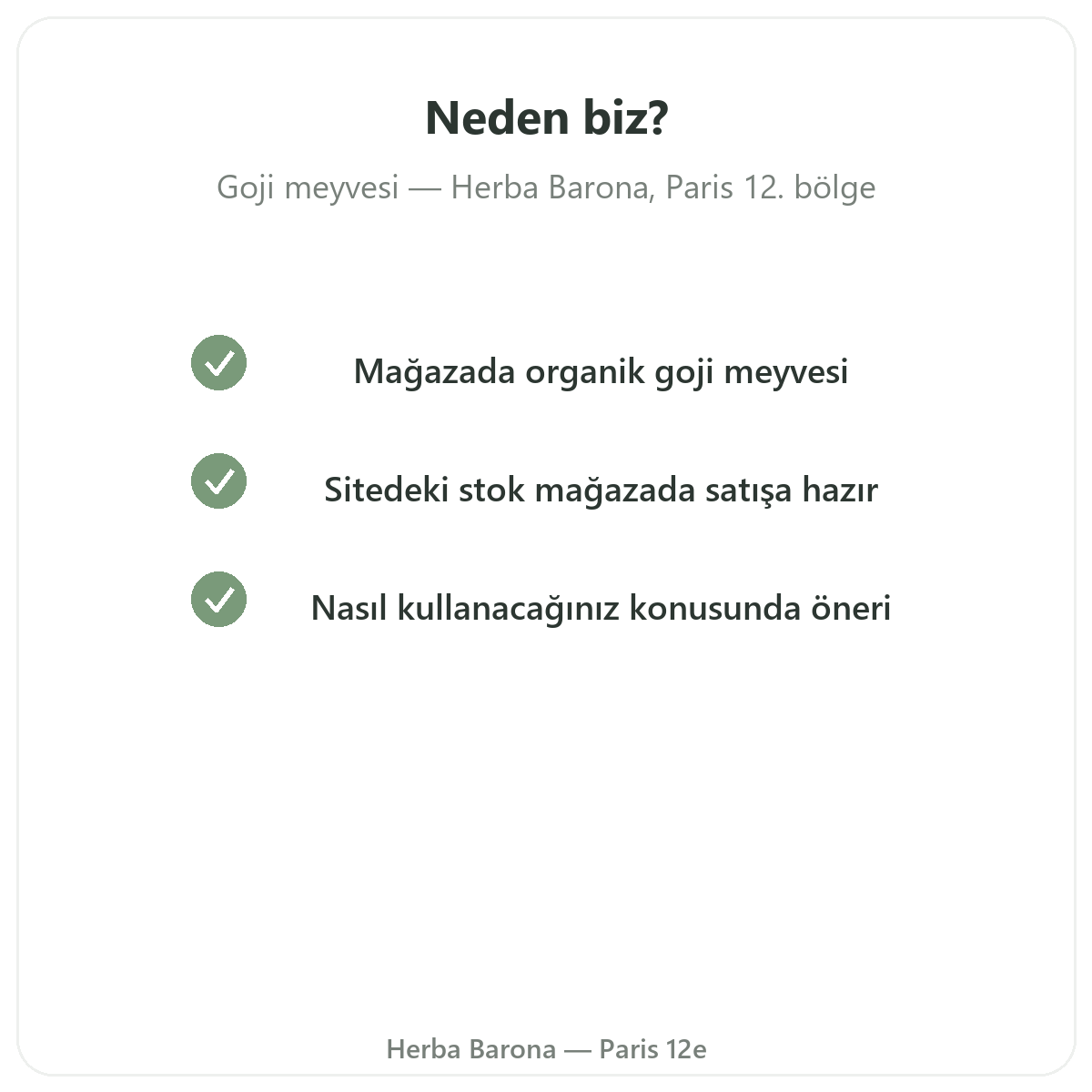 Paris’te Herba Barona Paris 12. bölge’den neden goji almalısınız