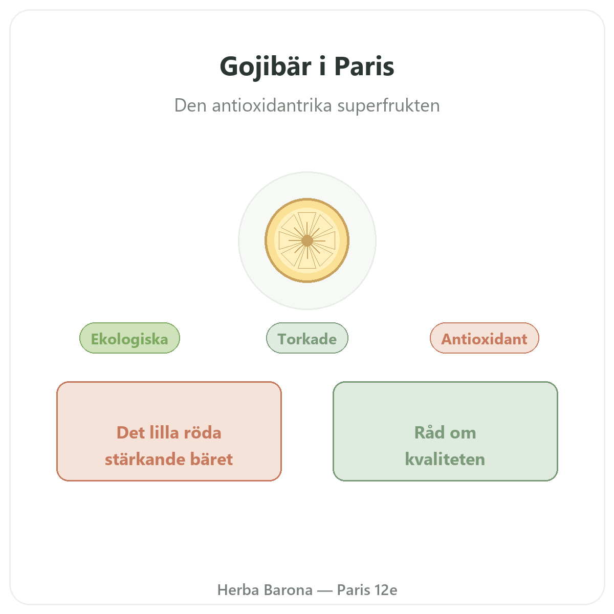 Goji Paris - presentation av varumärket hos Herba Barona Paris 12e