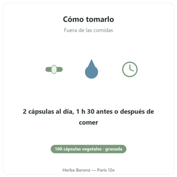 Granaprosan Dr Jacob's 100 gélules cómo tomarlo fuera de las comidas París Herba Barona