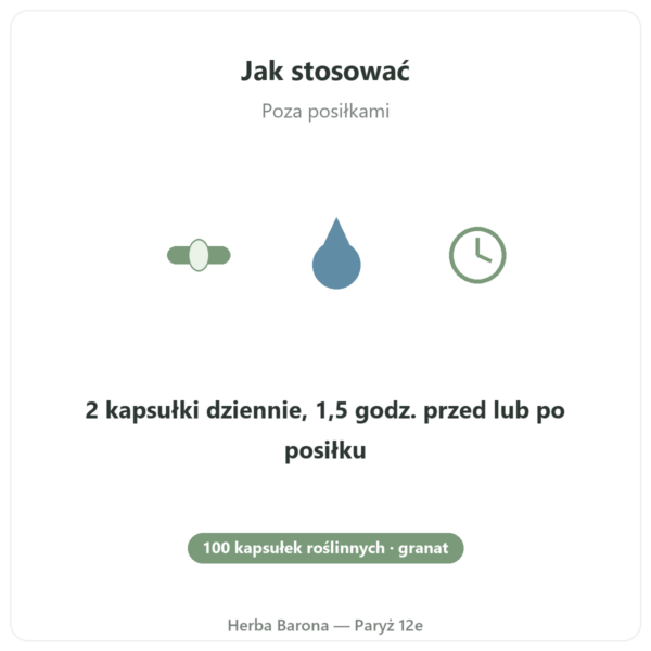 Granaprosan Dr Jacob's 100 gélules jak stosować poza posiłkami Paryż Herba Barona