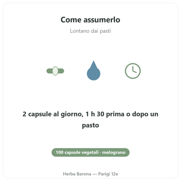 Granaprosan Dr Jacob's 100 gélules come assumerlo lontano dai pasti Parigi Herba Barona
