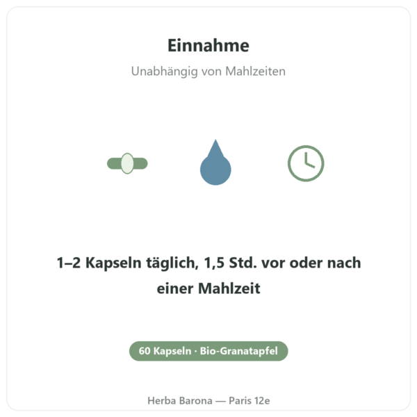 Grenade Bio Dynveo 375 mg Einnahme unabhängig von Mahlzeiten Paris Herba Barona