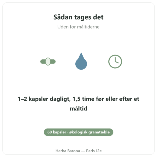 Grenade Bio Dynveo 375 mg sådan tages det uden for måltiderne Paris Herba Barona