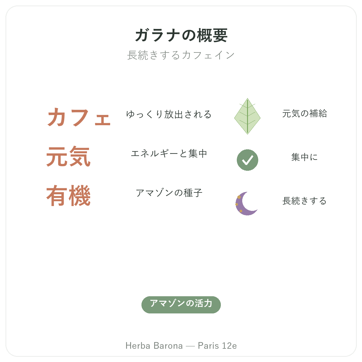 ガラナ パリ 概要 — Herba Barona パリ12区の主要データ