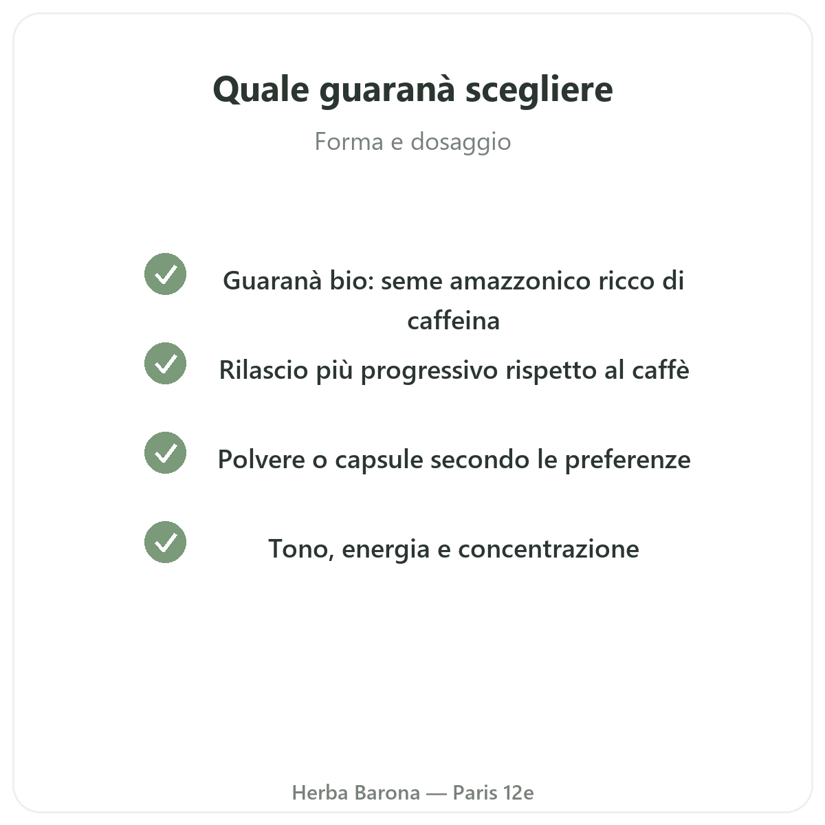 Guaranà Parigi - impegni di qualità da Herba Barona Parigi 12e