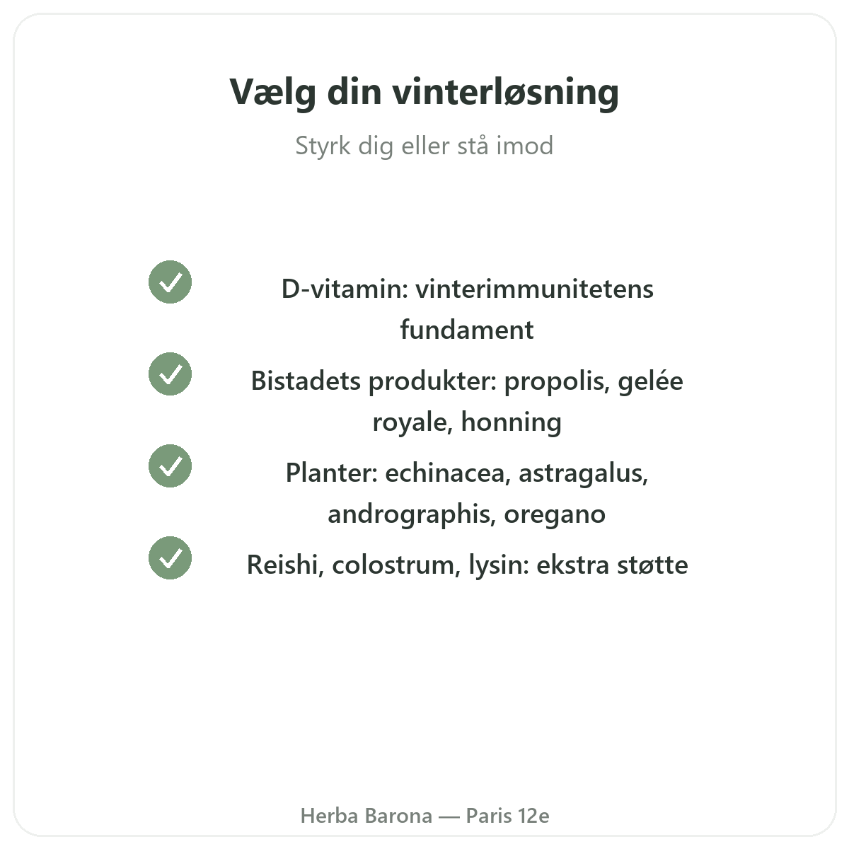 Vinterforsvar og immunitet Paris - kvalitetsløfter hos Herba Barona Paris 12