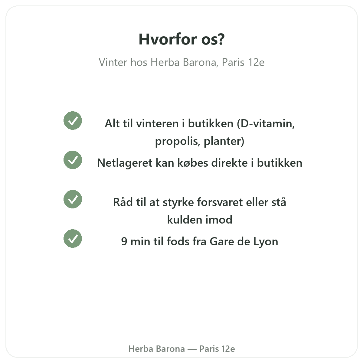 Hvorfor købe vinterforsvar og immunitet Paris i Paris hos Herba Barona Paris 12