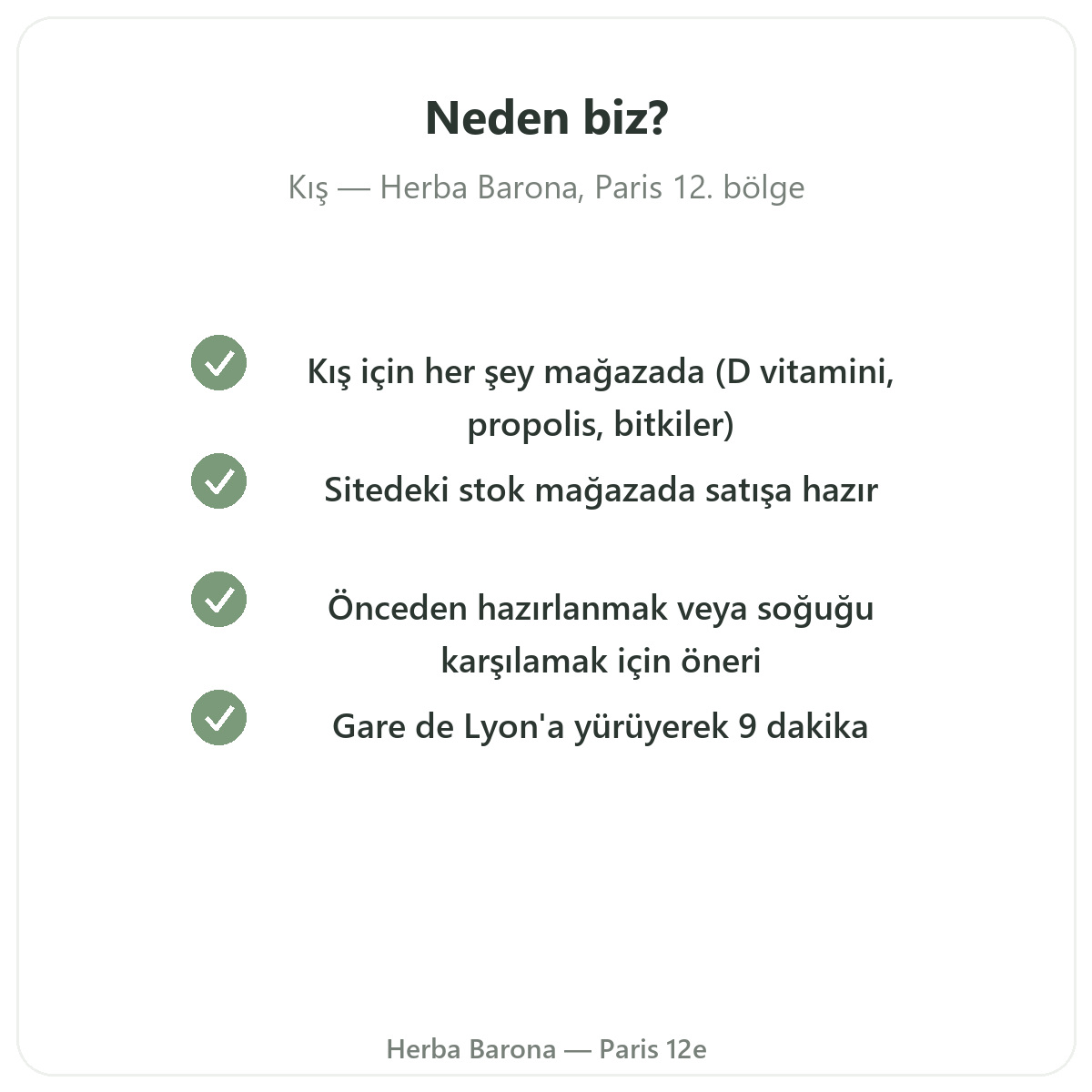 Paris’te kış bağışıklık savunması neden Herba Barona’dan alınmalı - Paris 12. bölge