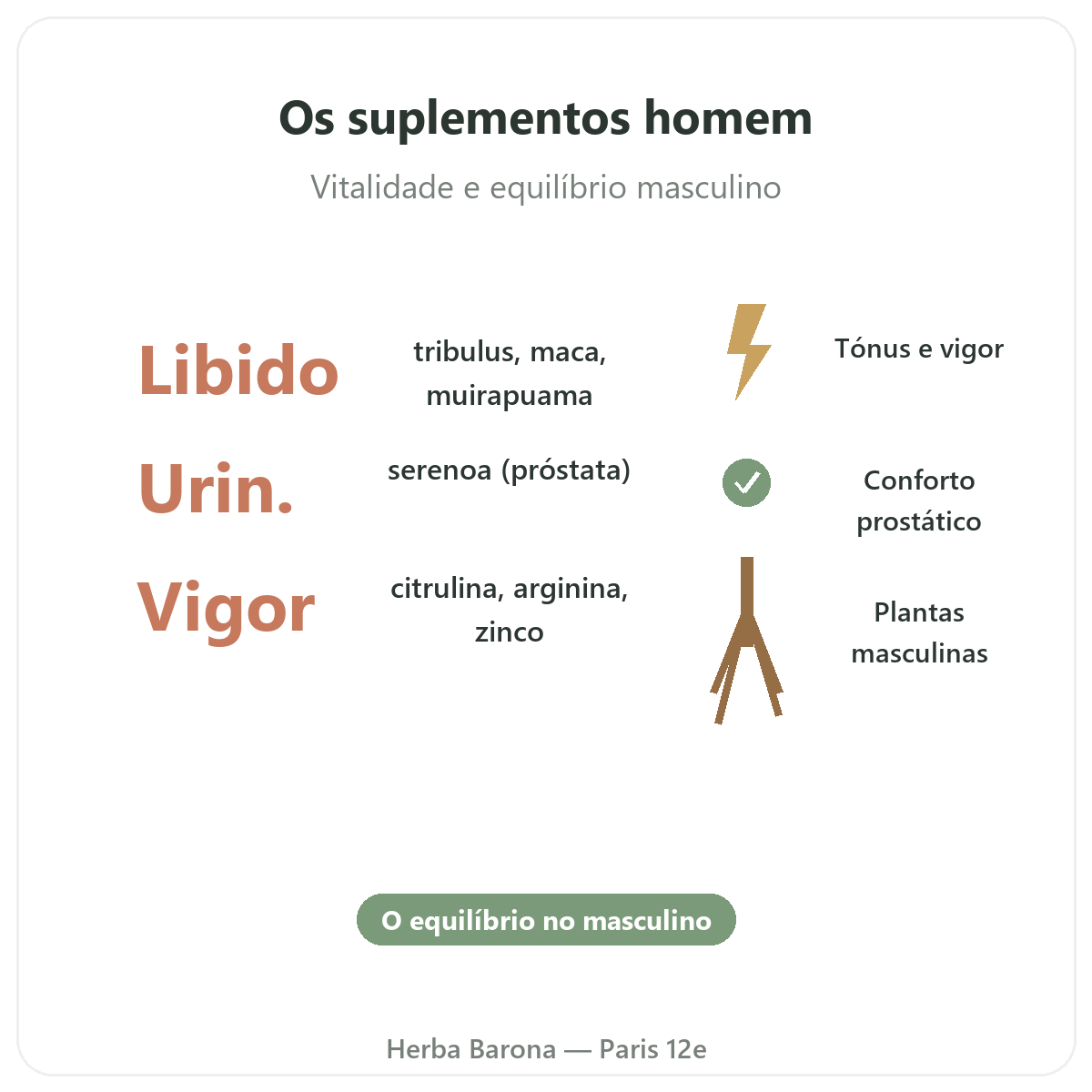 Suplementos para homens em Paris em resumo - numeros-chave na Herba Barona Paris 12e