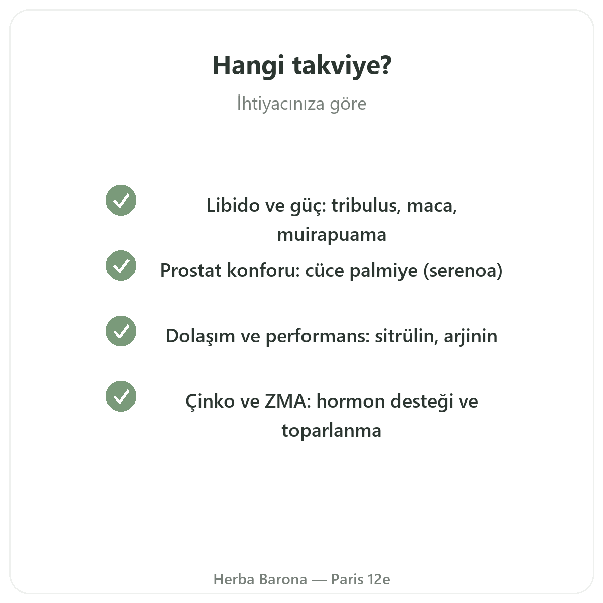 Erkek takviyeleri Paris - Herba Barona’daki kalite taahhütleri, Paris 12. bölge