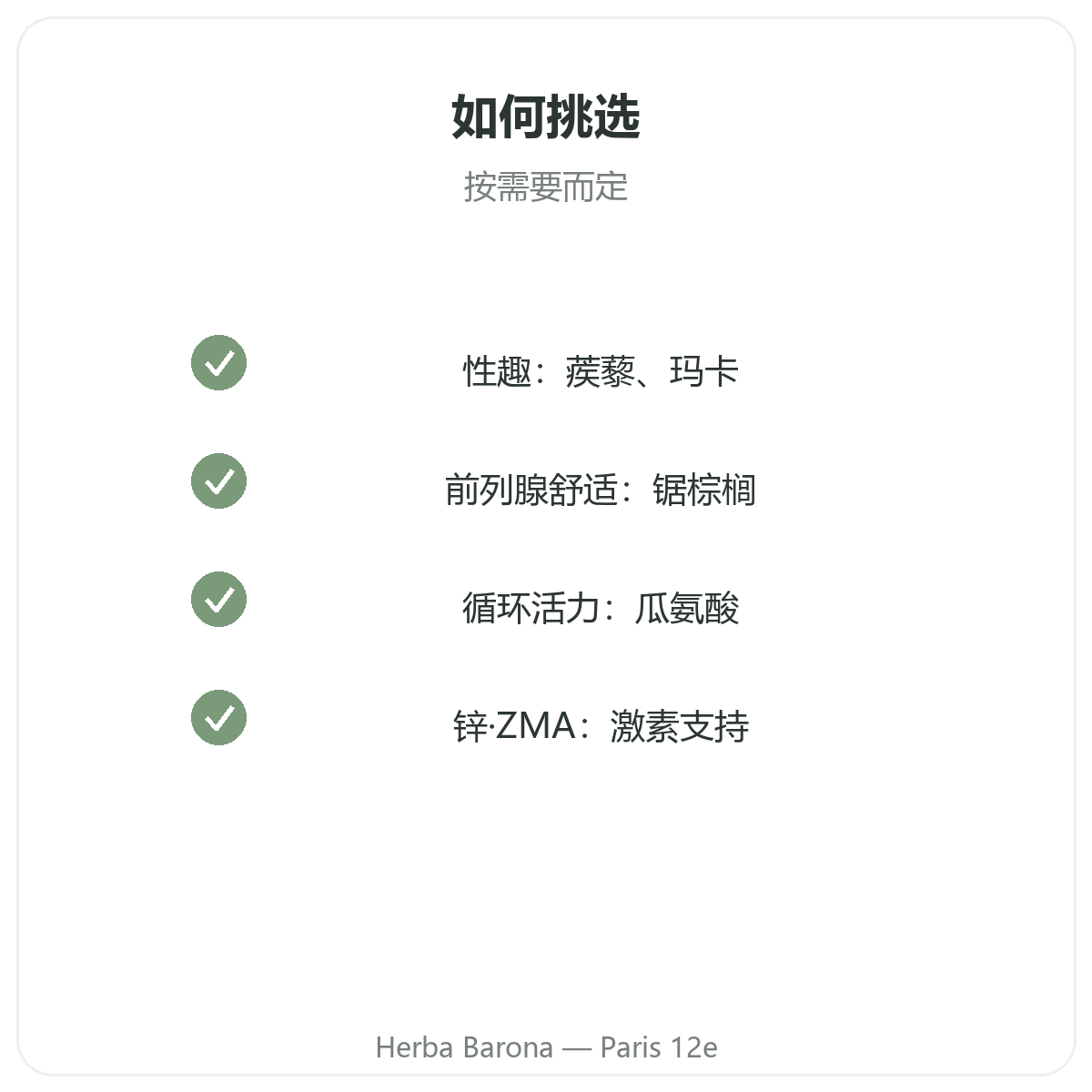 巴黎男士补充品 - Herba Barona巴黎12区质量承诺