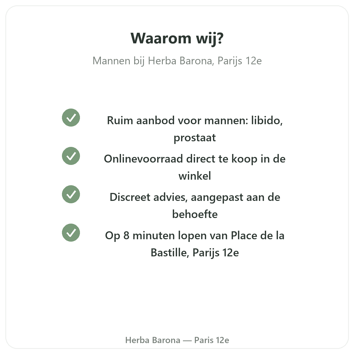 Waarom Supplementen voor mannen Parijs kopen bij Herba Barona Parijs
