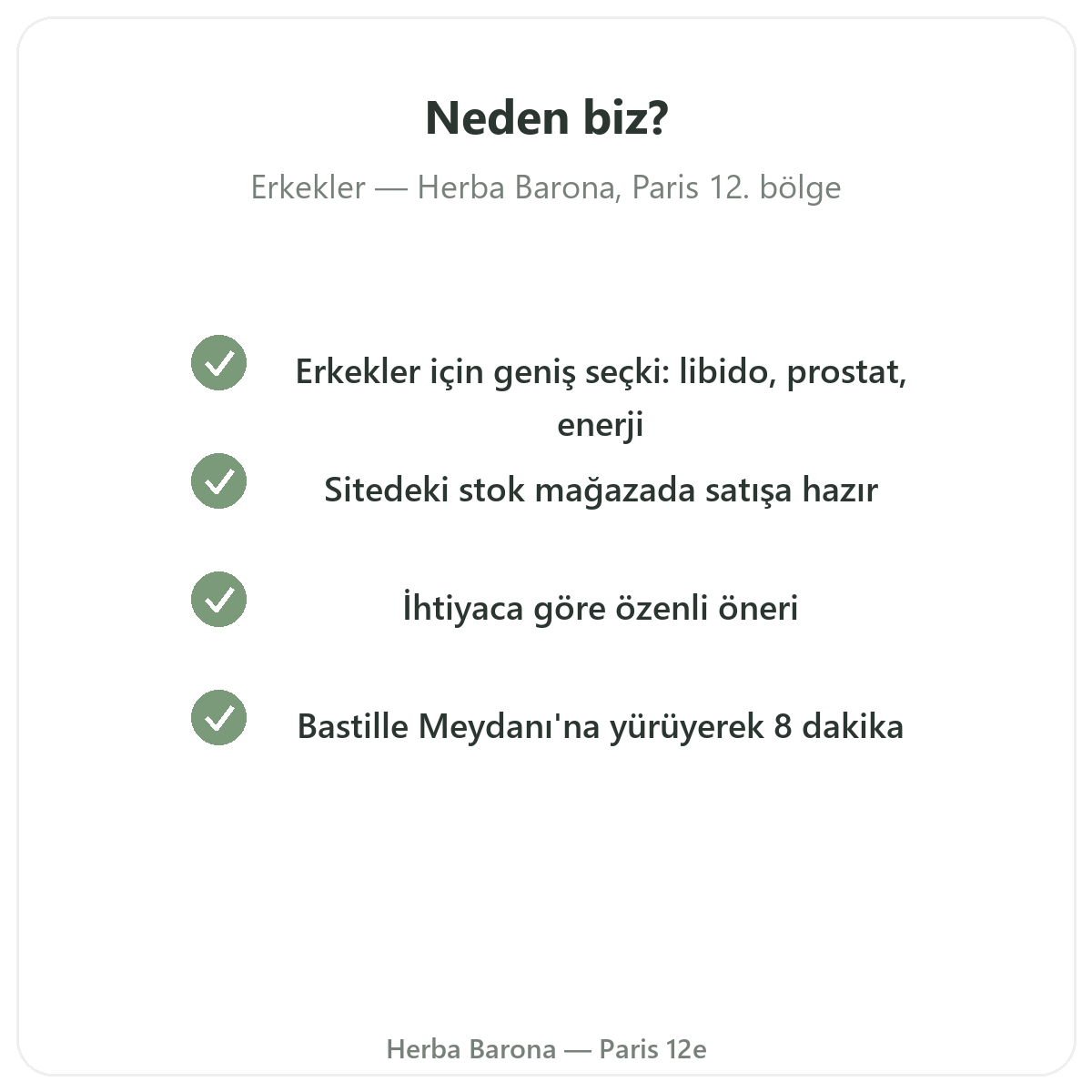 Erkek takviyeleri Paris neden Herba Barona’dan alınmalı, Paris 12. bölge