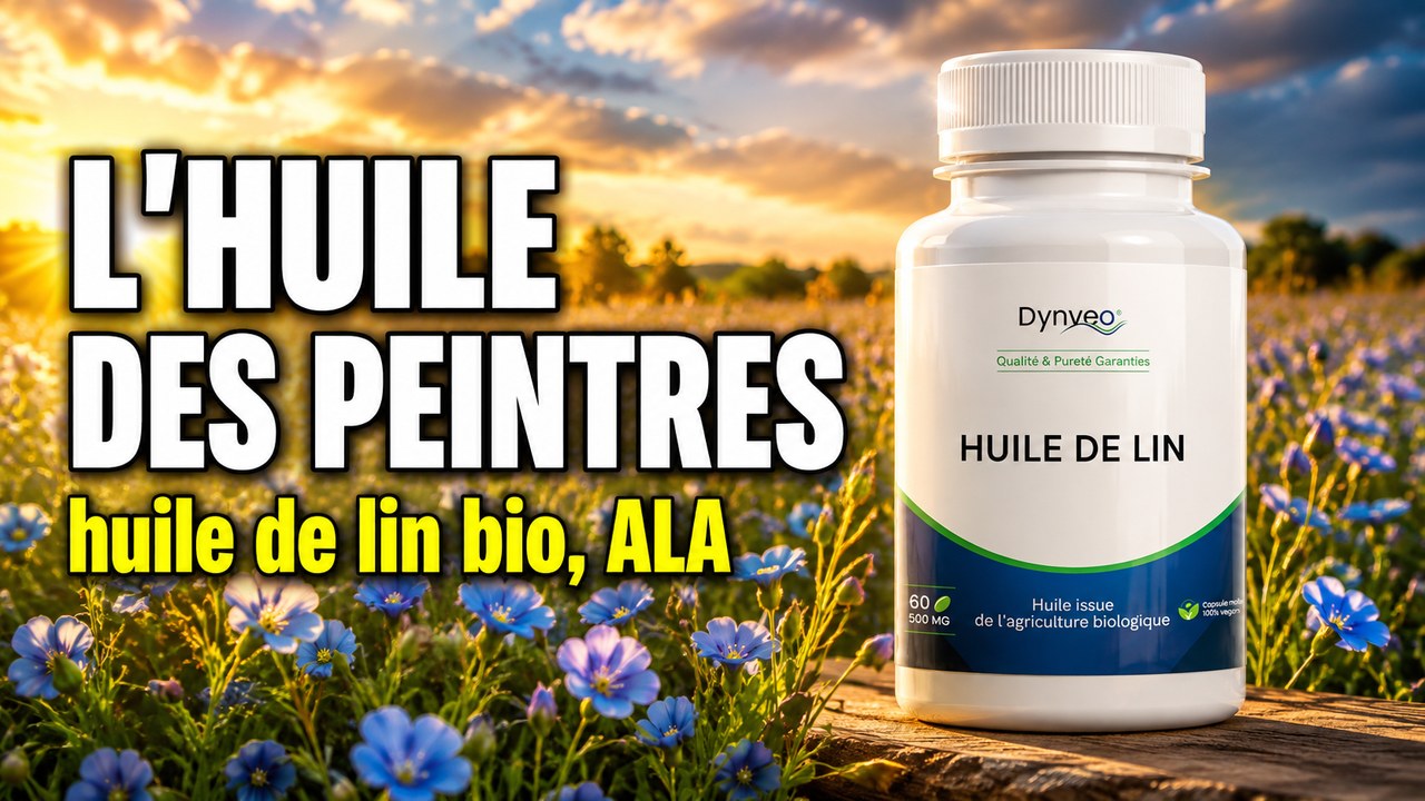 Vidéo huile de lin bio Dynveo 60 capsules Paris Herba Barona