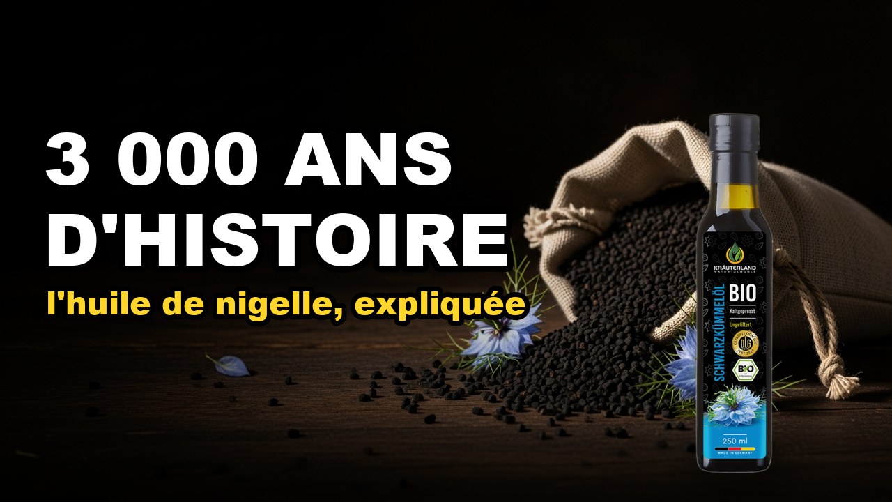 Vidéo huile de nigelle cumin noir Paris Herba Barona