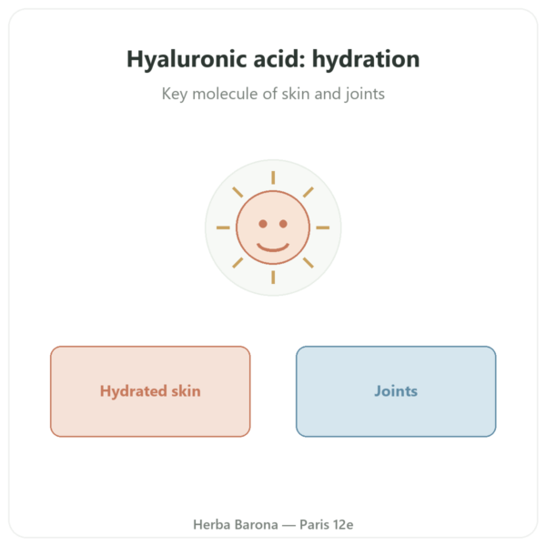 Hyaluronic Acid - Novoma - 90 capsules presentation Paris Herba Barona