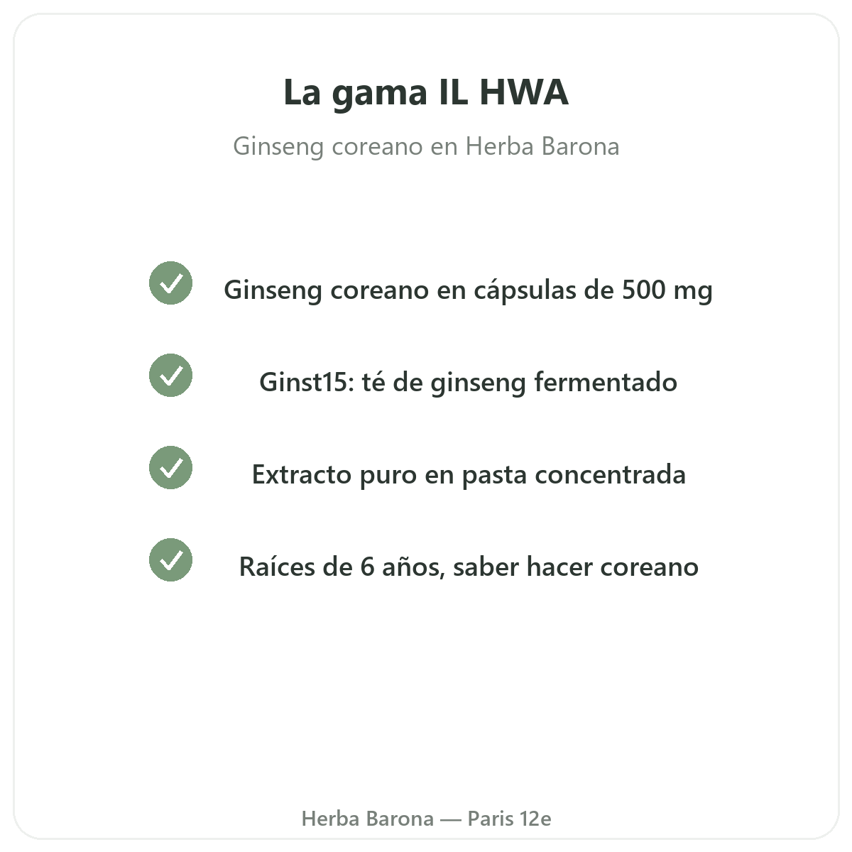 La gama IL HWA en París en Herba Barona París 12e