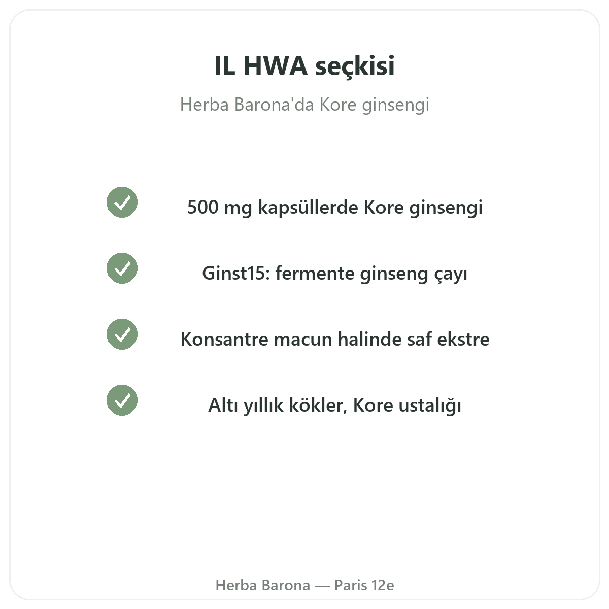 Paris’te IL HWA gamı - Herba Barona Paris 12. bölgede