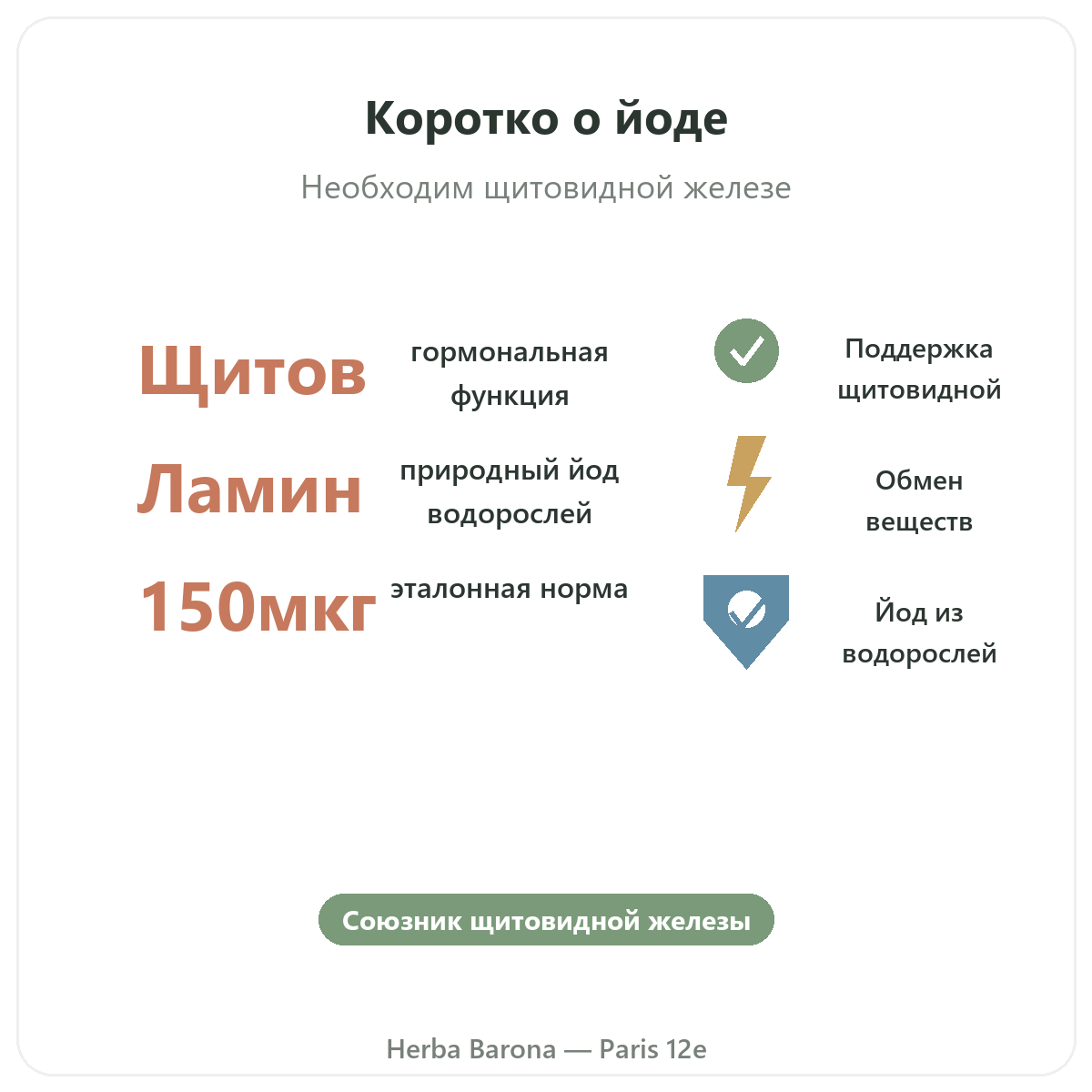 Йод Париж вкратце — ключевые цифры в Herba Barona, Париж, 12-й округ