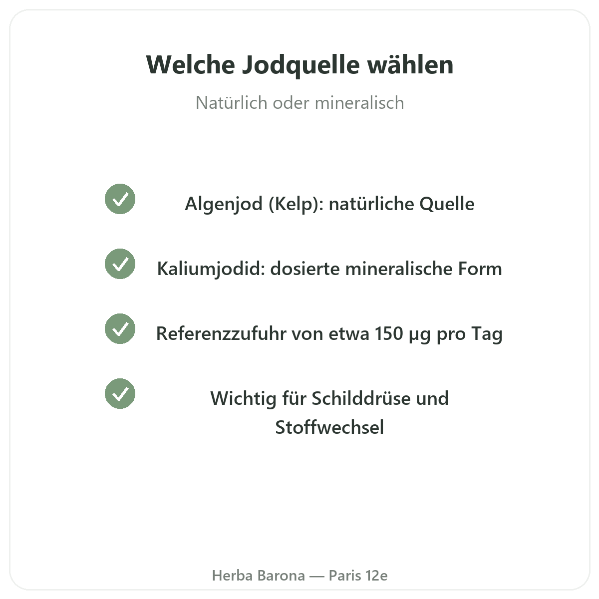 Jod Paris - Qualitätsversprechen bei Herba Barona Paris 12e