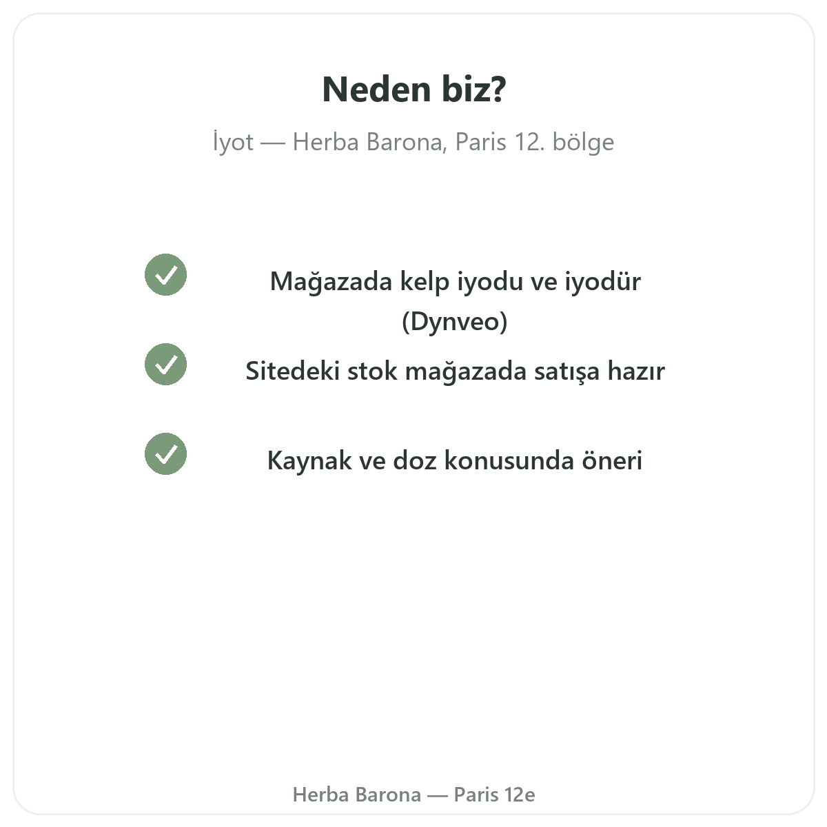 İyot Paris’te neden Herba Barona’dan alınmalı, Paris 12. bölge