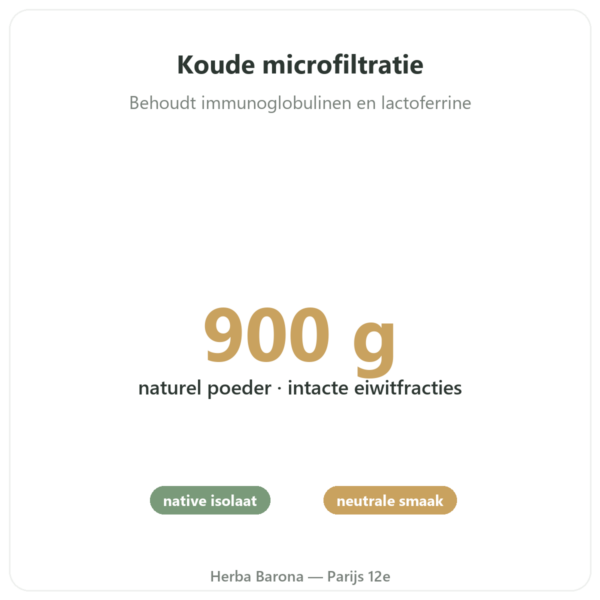 Isolaat Whey Native Novoma Poeder 900g – Eiwit voordelen en kerngegevens Paris Herba Barona