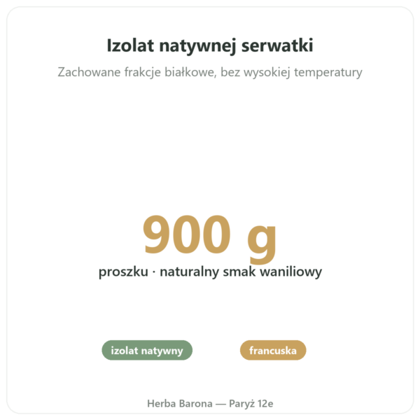 Izolat Whey Native Waniliowy 900 g Novoma – Kup korzyści i najważniejsze fakty Paris Herba Barona