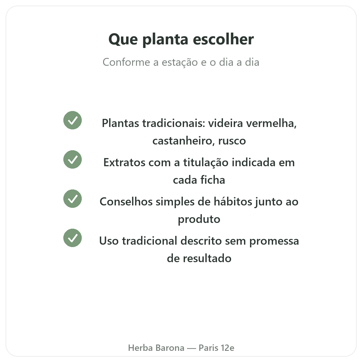 Suplementos para pernas pesadas - principais ativos a escolher na Herba Barona Paris 12e