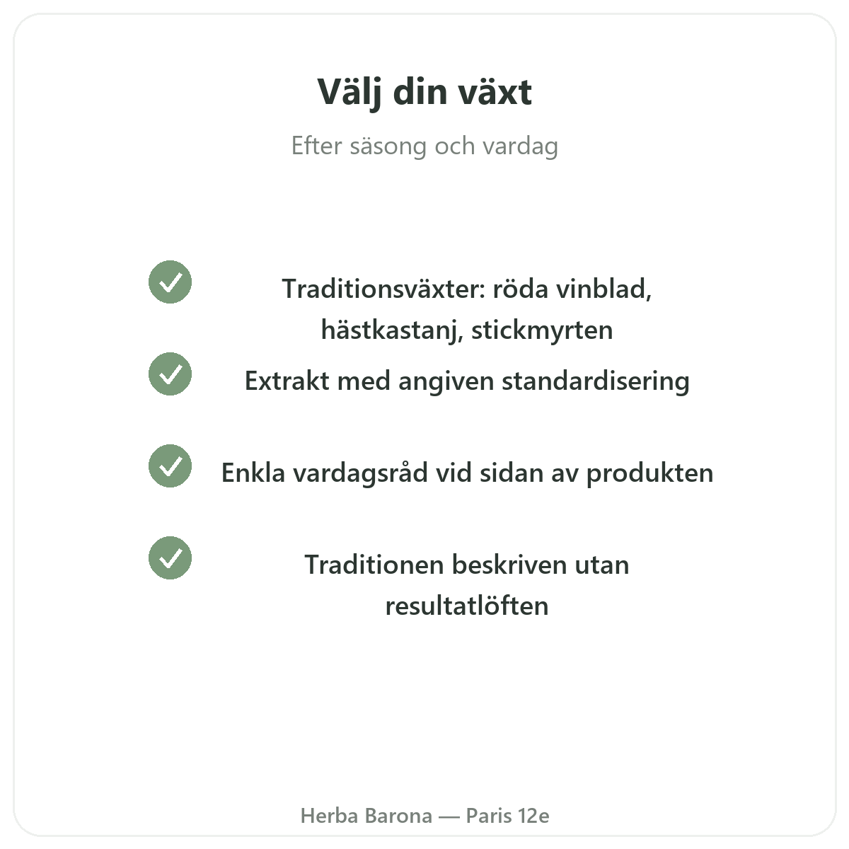 Tillskott mot tunga ben - viktiga aktiva ämnen att välja hos Herba Barona Paris 12e