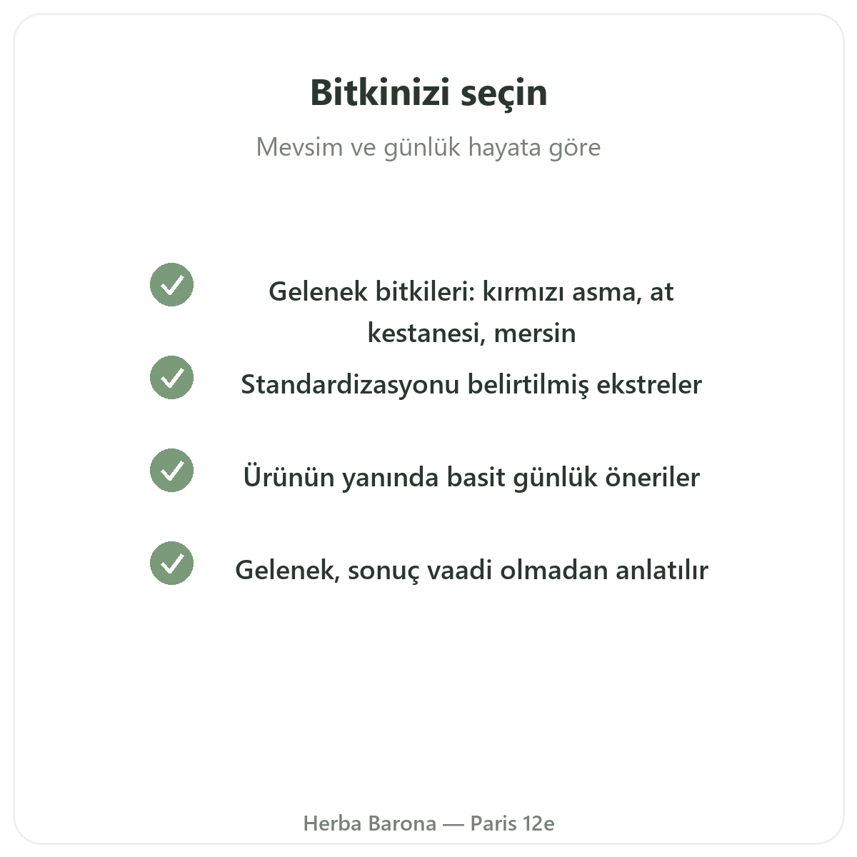 Ağır bacak takviyeleri - Herba Barona Paris 12. bölgede seçilecek temel aktif maddeler